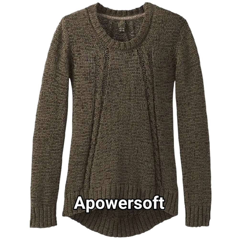 Moss Green Cable Knit Sweater — Prana Quincey Sweater